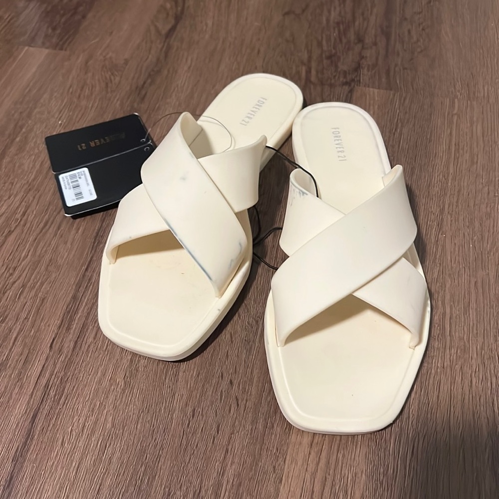 White sandals